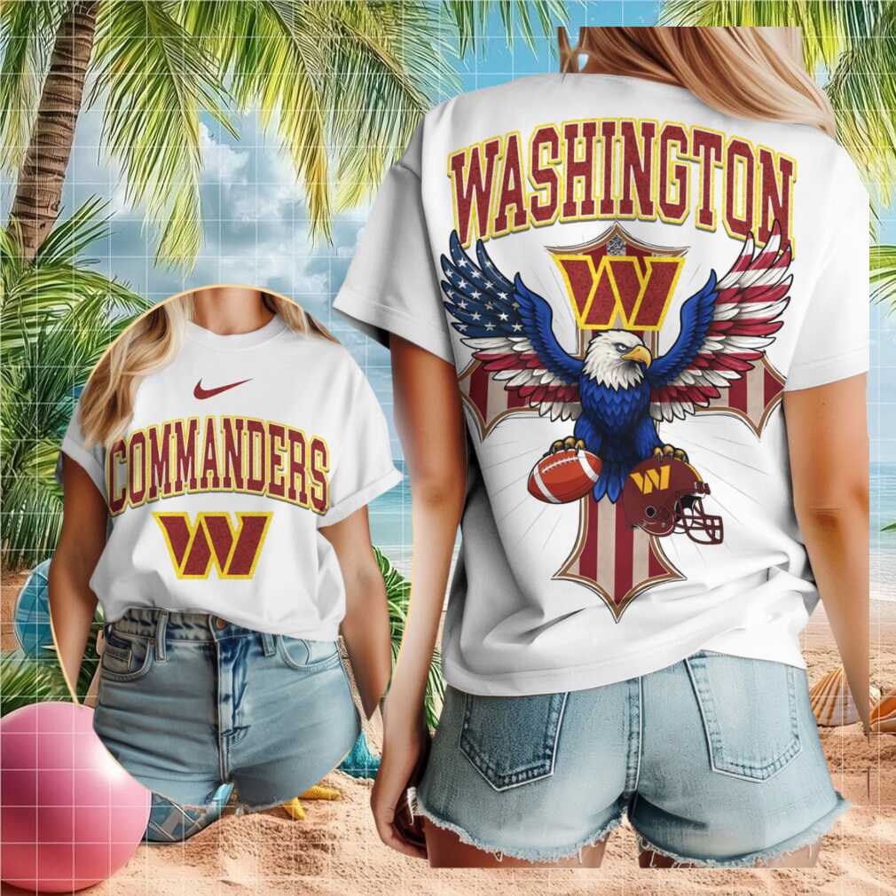 Washington Commanders Patriotic Eagle Football Shirt - Limotees LLC