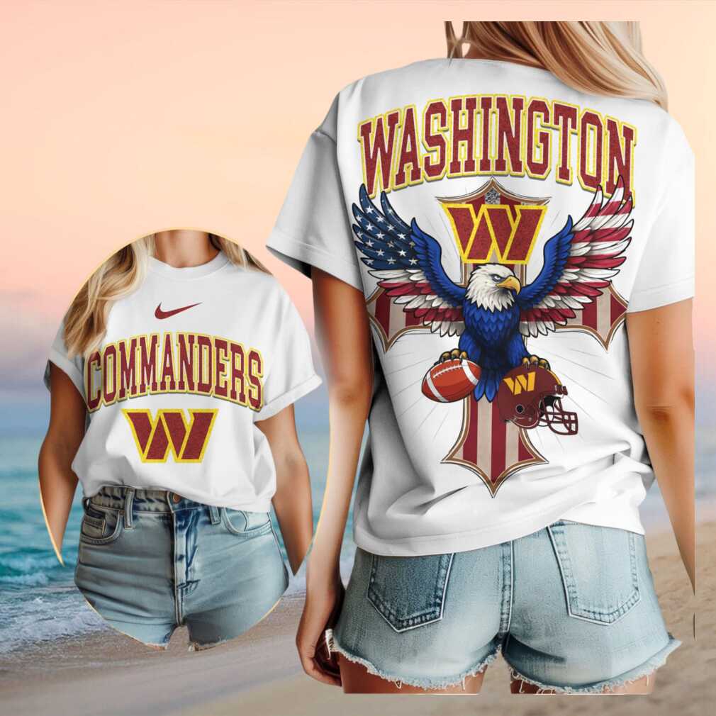Washington Commanders Patriotic Eagle Football Shirt - Limotees LLC