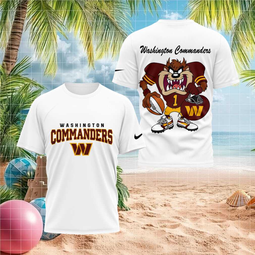 Washington Commanders Taz Football Mascot T Shirt