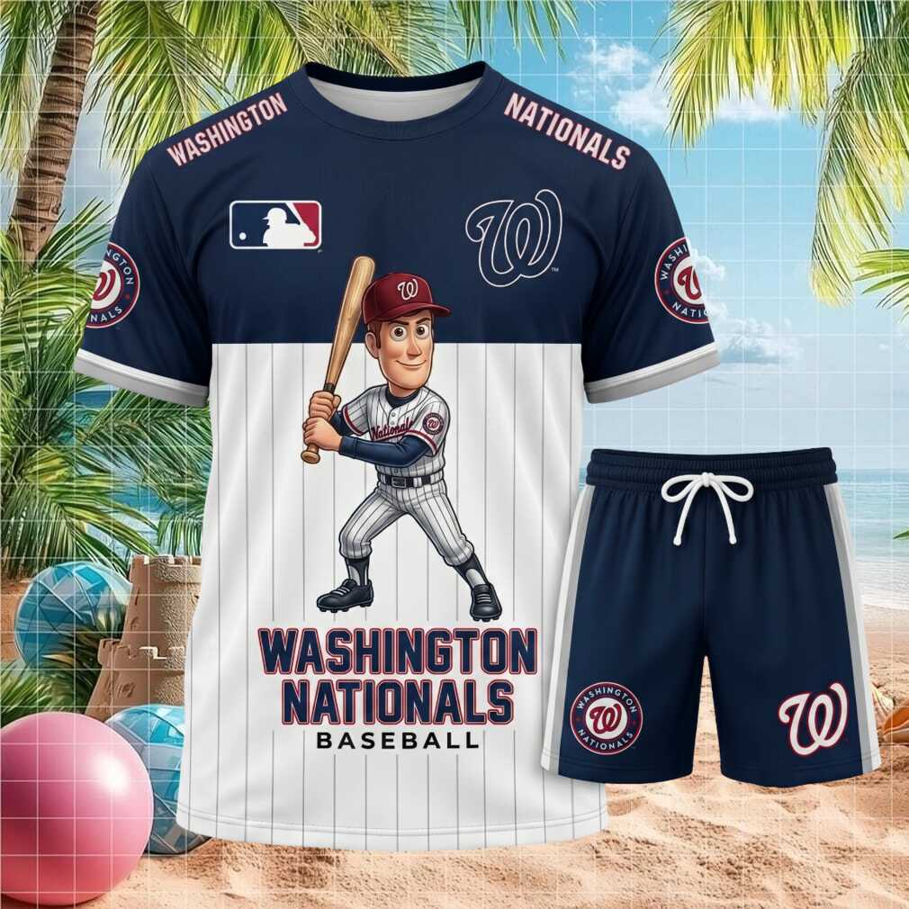 Washington Nationals Baseball Cartoon Player Shorts