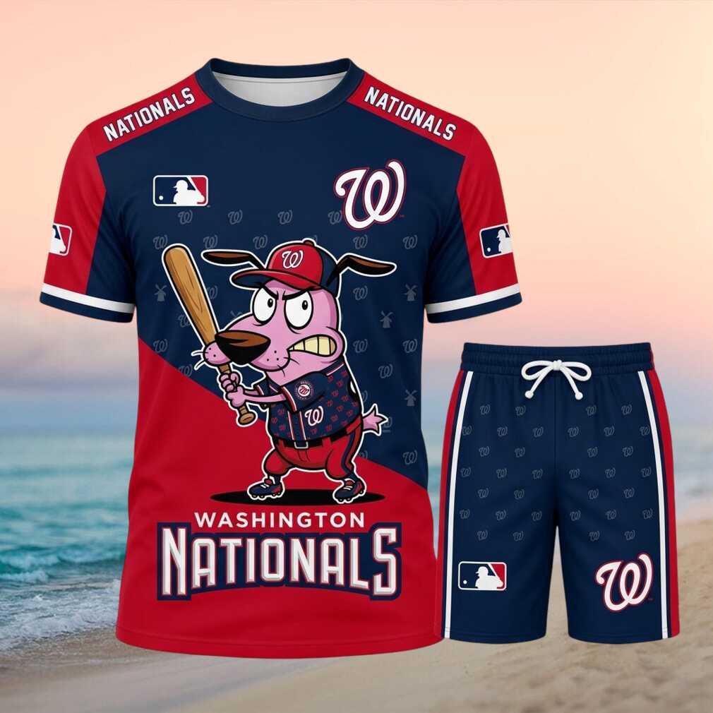 Washington Nationals Courage The Cowardly Dog Baseball Shirt
