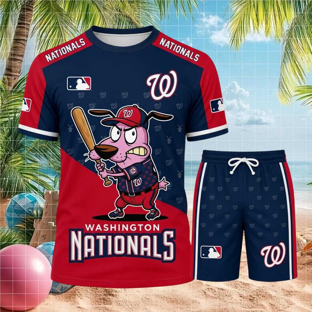 Washington Nationals Courage The Cowardly Dog Baseball Shirt