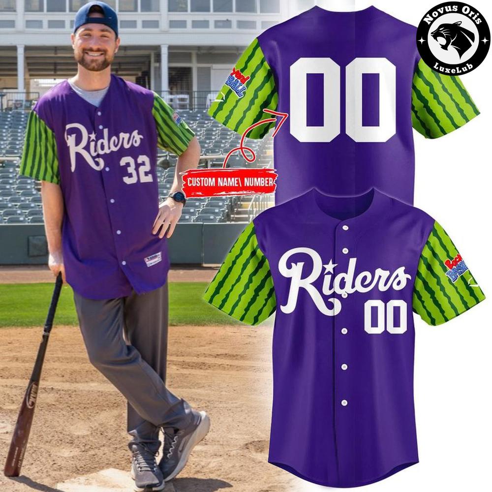 Watermelon Riders Purple Custom Baseball Jersey