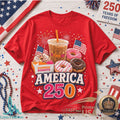 Dunkin Donuts American Flag 250 Years Of Freedom Coffee Lover Shirt - Limotees LLC