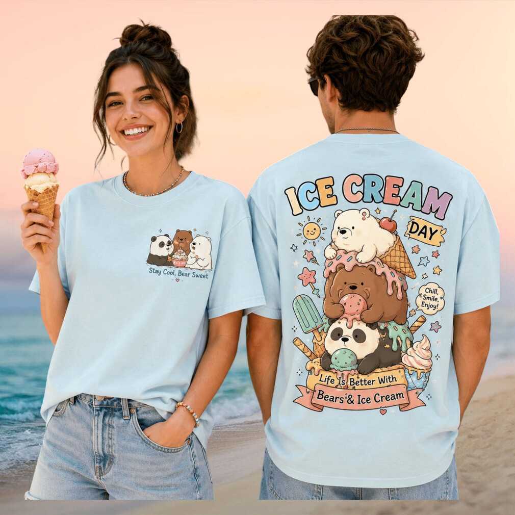 We Bare Bears Ice Cream Day 2026 Vintage Kids Men Women Fans Shirt
