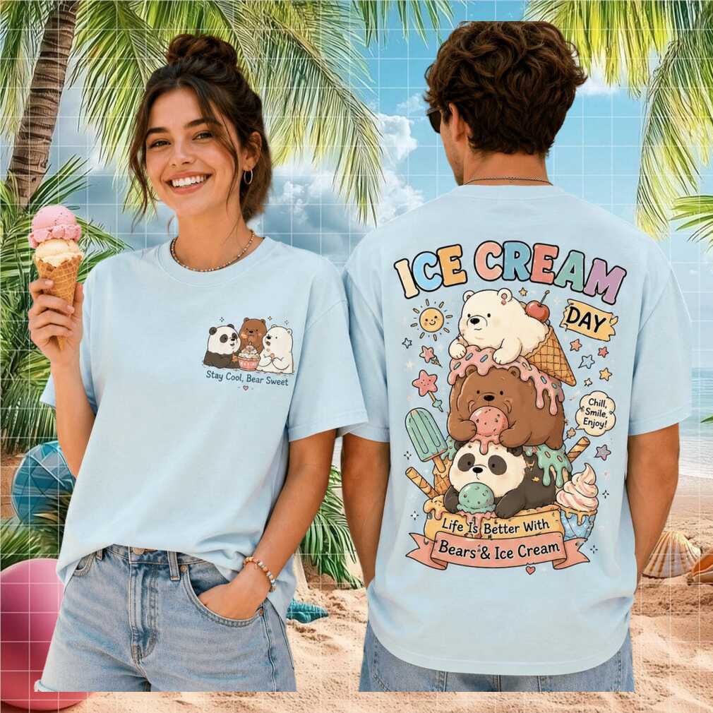 We Bare Bears Ice Cream Day 2026 Vintage Kids Men Women Fans Shirt