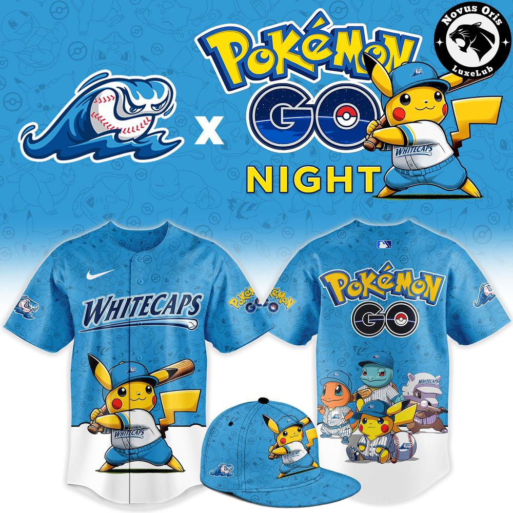 West Michigan Whitecaps x Pokemon GO Night Limited Edition Baseball Jersey