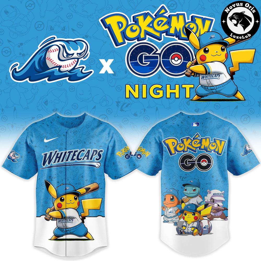 West Michigan Whitecaps x Pokemon GO Night Limited Edition Baseball Jersey