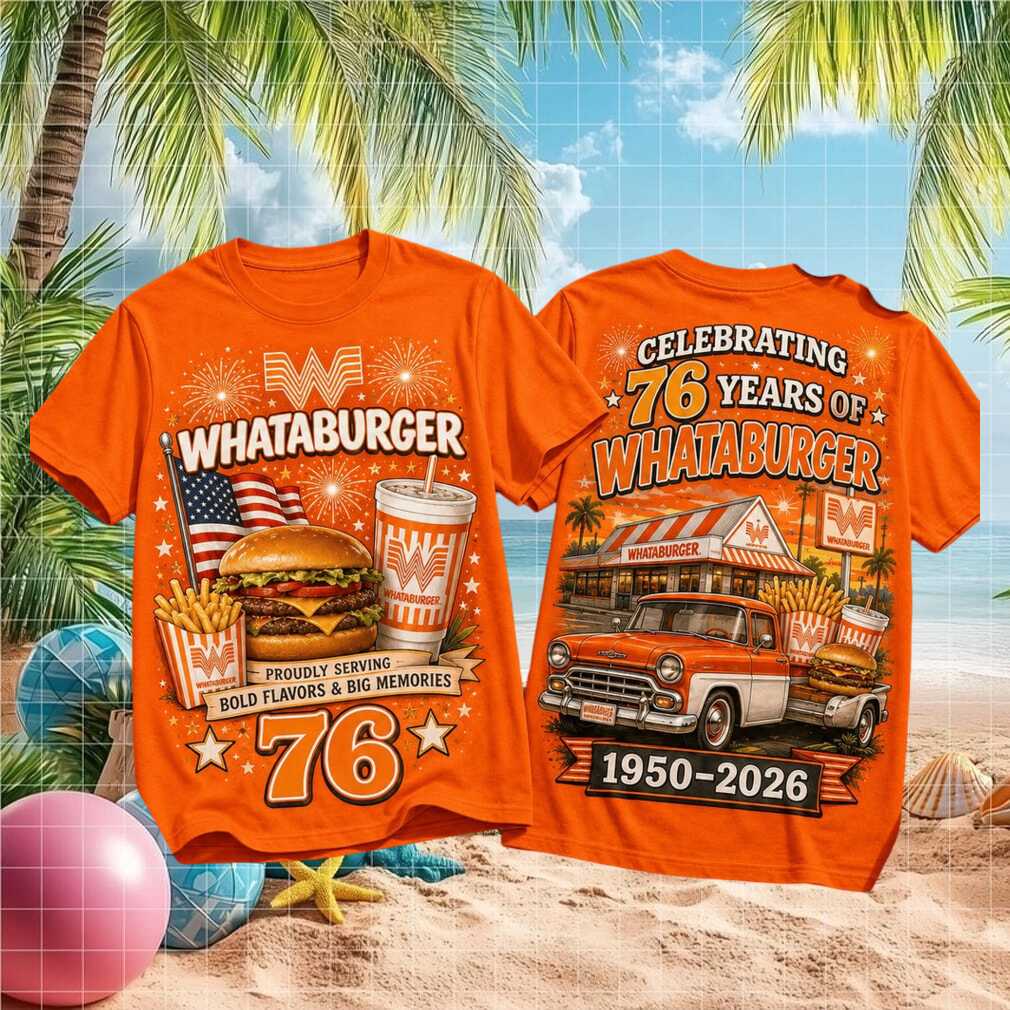 Whataburger 76th Anniversary Retro Celebrating 1950 2026 Unisex Bold Orange Shirt