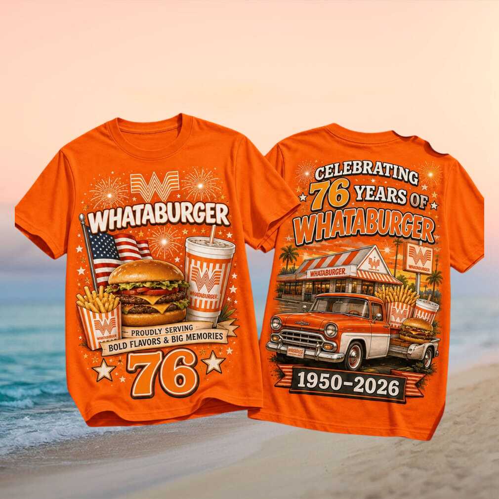 Whataburger 76th Anniversary Retro Celebrating 1950 2026 Unisex Bold Orange Shirt