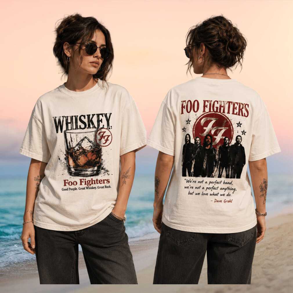 Whiskey x Foo Fighters Good People Great Whiskey Great Rock Vintage Retro Shirt - Limotees LLC