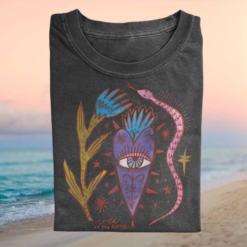 Wild At The Root Sacred Heart Snake Indie Rock Concert Vintage Retro Shirt - Limotees LLC