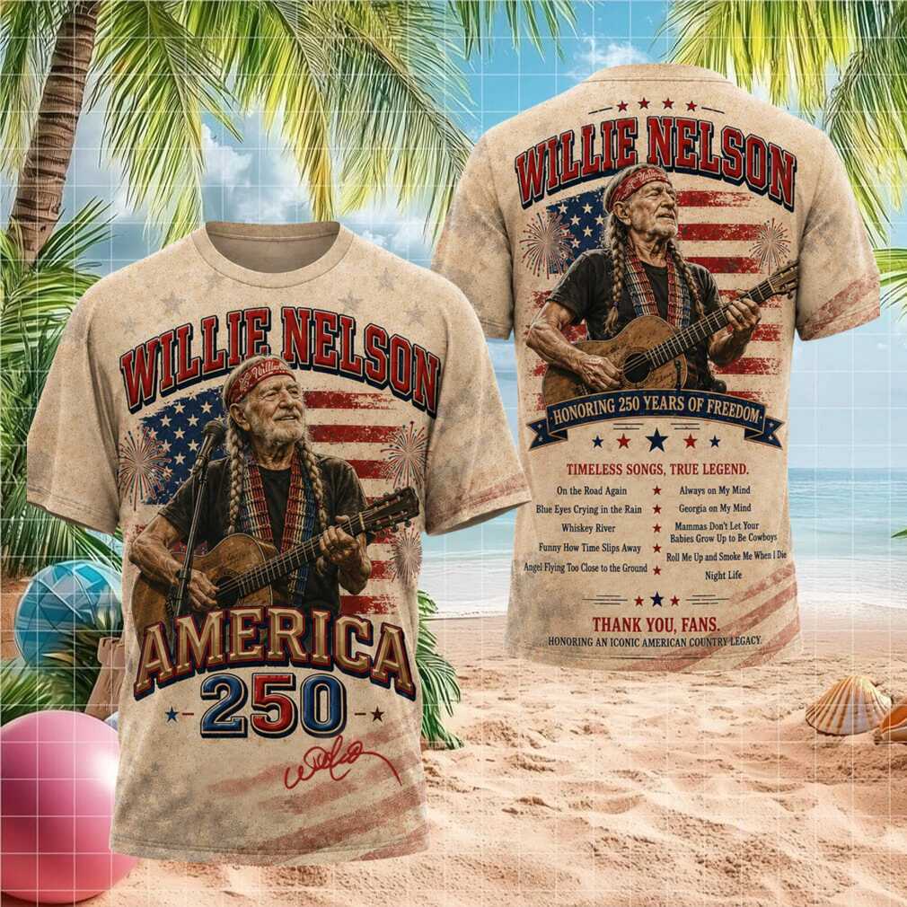 Willie Nelson America 250 Honoring 250 Years of Freedom Shirt - Limotees LLC