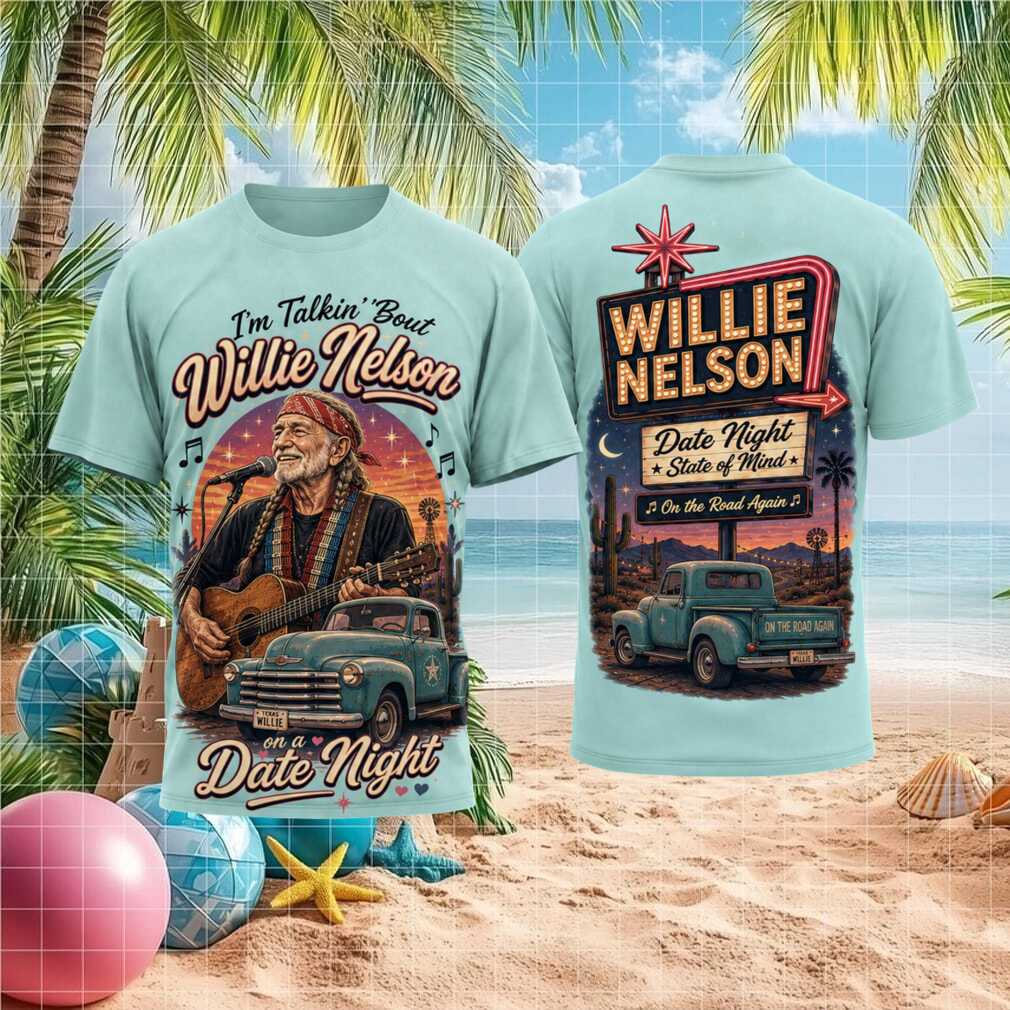 Willie Nelson On A Date Night Country Music Graphic Shirt - Limotees LLC