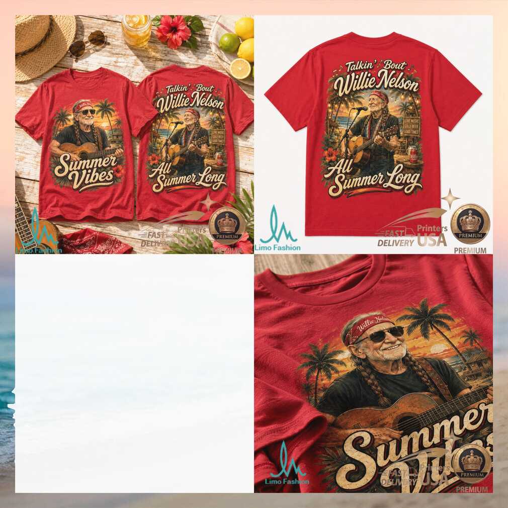 Willie Nelson Summer Vibes Country Music Beach Tropical Graphic Shirt - Limotees LLC