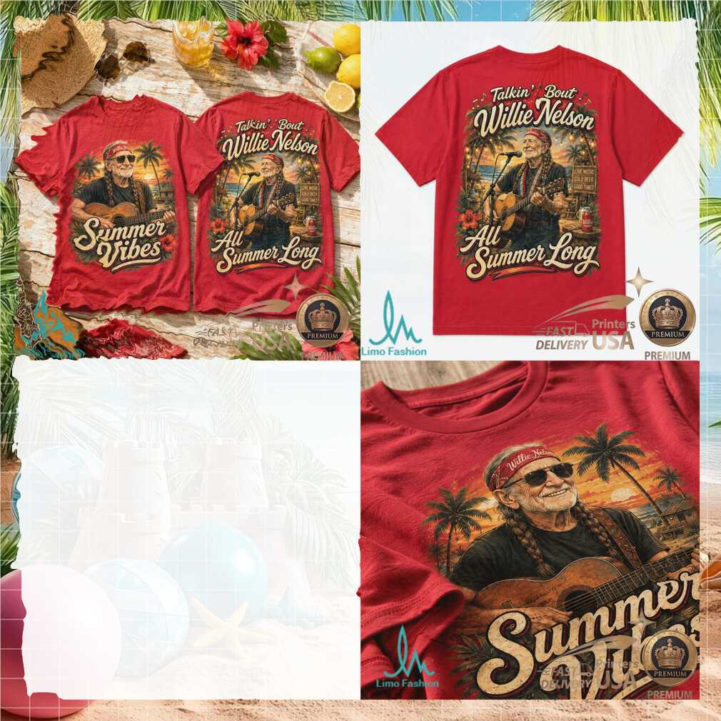 Willie Nelson Summer Vibes Country Music Beach Tropical Graphic Shirt - Limotees LLC