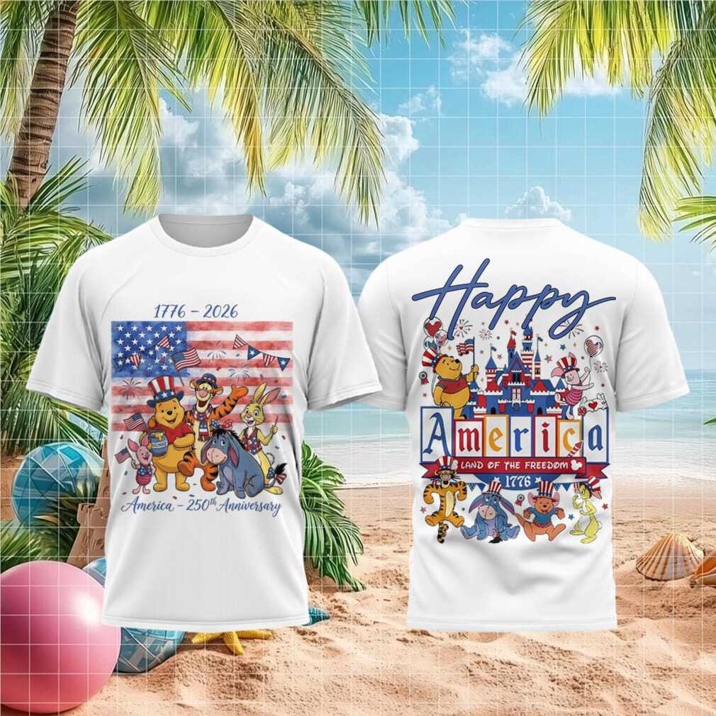Winnie the Pooh America 250th Anniversary Patriotic Shirt - Limotees LLC