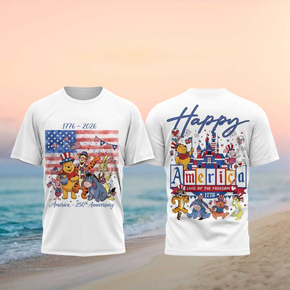 Winnie the Pooh America 250th Anniversary Patriotic Shirt - Limotees LLC