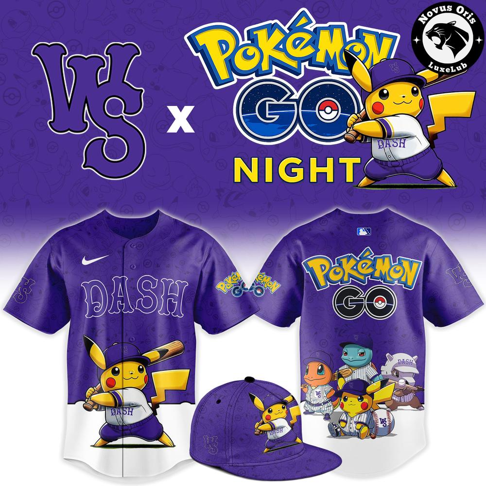 Winston-Salem Dash x Pokemon GO Night Limited Edition Baseball Jersey
