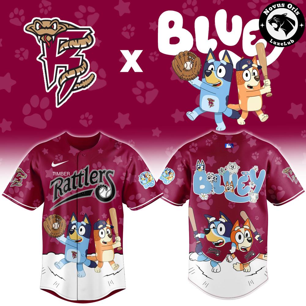 Wisconsin Timber Rattlers x Bluey Night Limited Edition Baseball Jersey