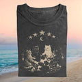 Witches Cat Circle Ritual Spiritual Moon Phase Vintage Goth Aesthetic Shirt