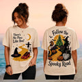 Wizard of Oz Witch Yellow Brick Road Halloween No Place Like Boo Shirt