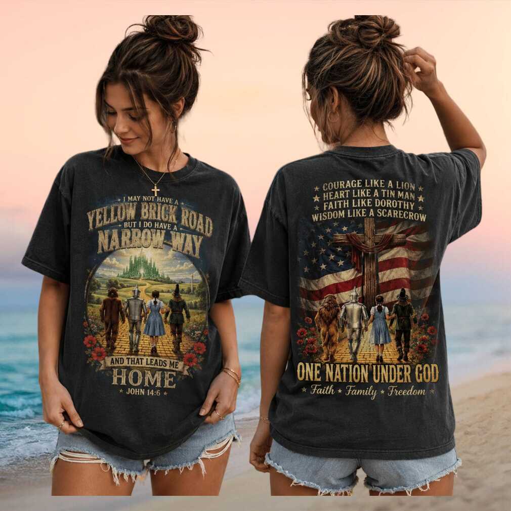 Wizard of Oz Yellow Brick Road One Nation Under God Shirt