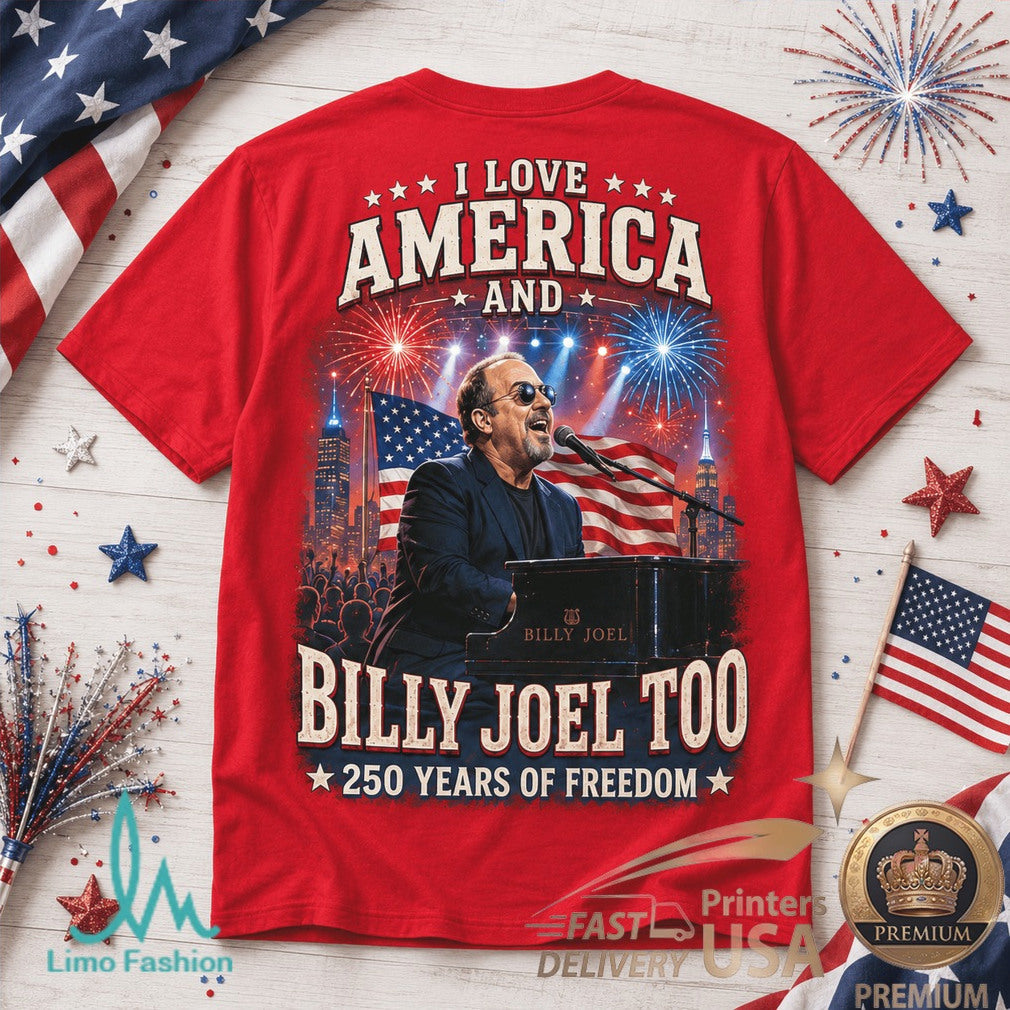 Billy Joel America 250 Years 1776 2026 Piano Man Freedom Graphic Shirt - Limotees LLC