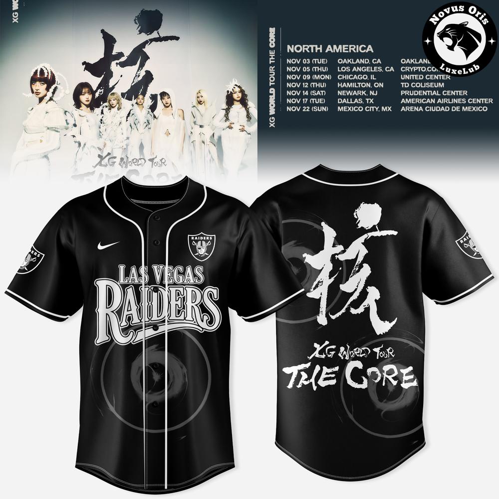XG World Tour The Core x Las Vegas Raiders Baseball Jersey