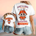 Cleveland Browns Football Labubu Mascot Just A Girl Who Loves T Shirt