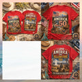 Yellowstone America 250 Cowboy American Flag Patriotic Shirt - Limotees LLC
