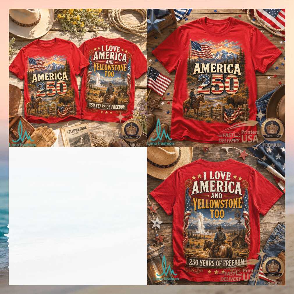 Yellowstone America 250 Cowboy American Flag Patriotic Shirt - Limotees LLC
