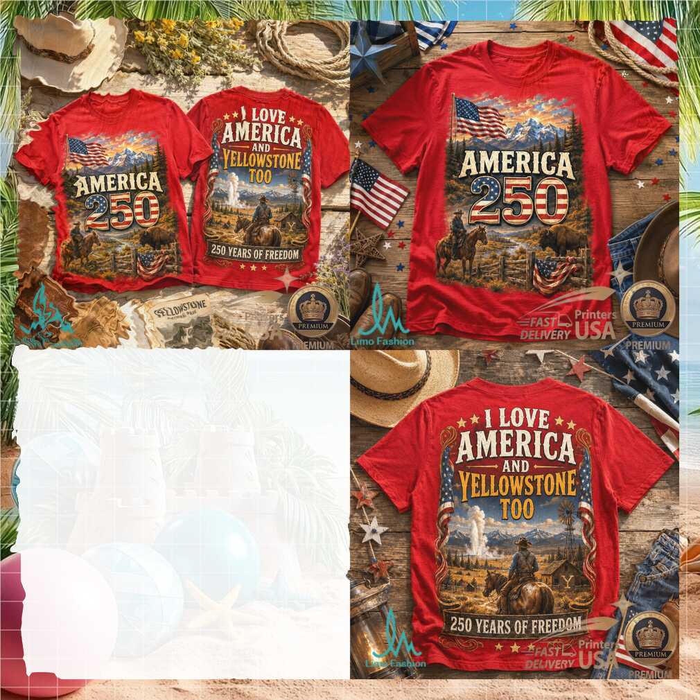 Yellowstone America 250 Cowboy American Flag Patriotic Shirt - Limotees LLC