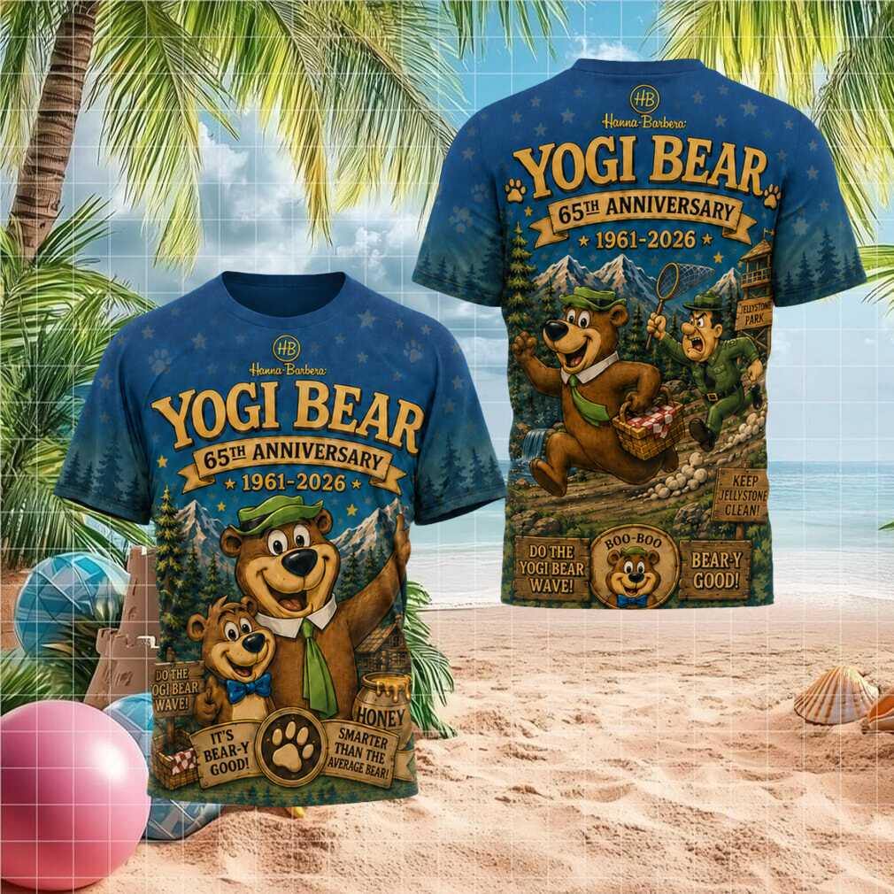 Yogi Bear 65th Anniversary 1961 2026 Jellystone Park Vintage Cartoon Character Fans Adult Shirt - Limotees LLC