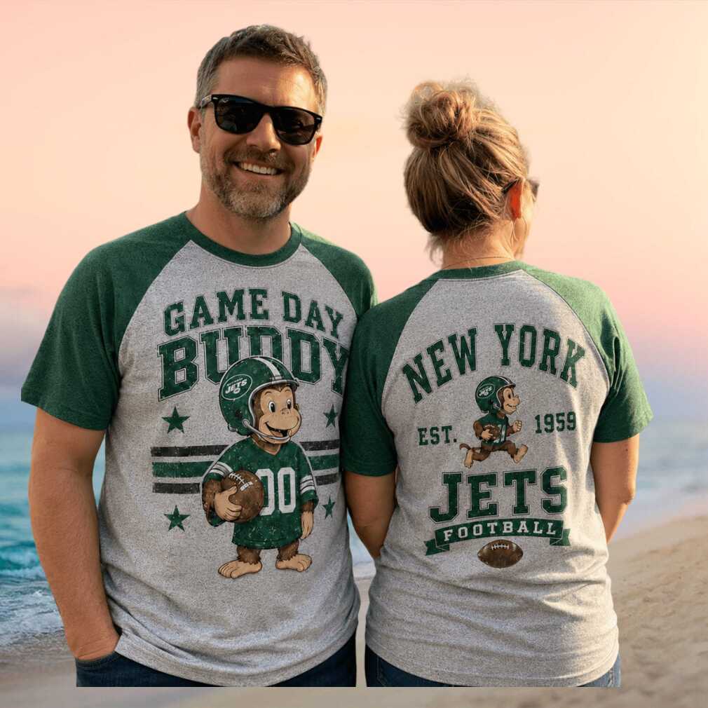 New York Jets Monkey Mascot Game Day Buddy Raglan Shirt