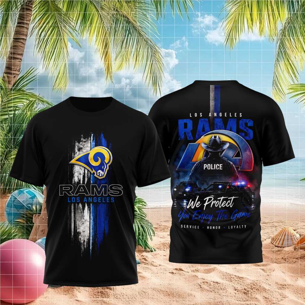 Los Angeles Rams Police Officer Thin Blue Line Football Shirt