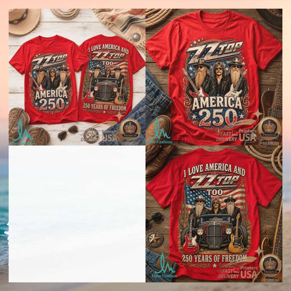 ZZ Top America 250 Years of Freedom Patriotic Rock Band Shirt - Limotees LLC