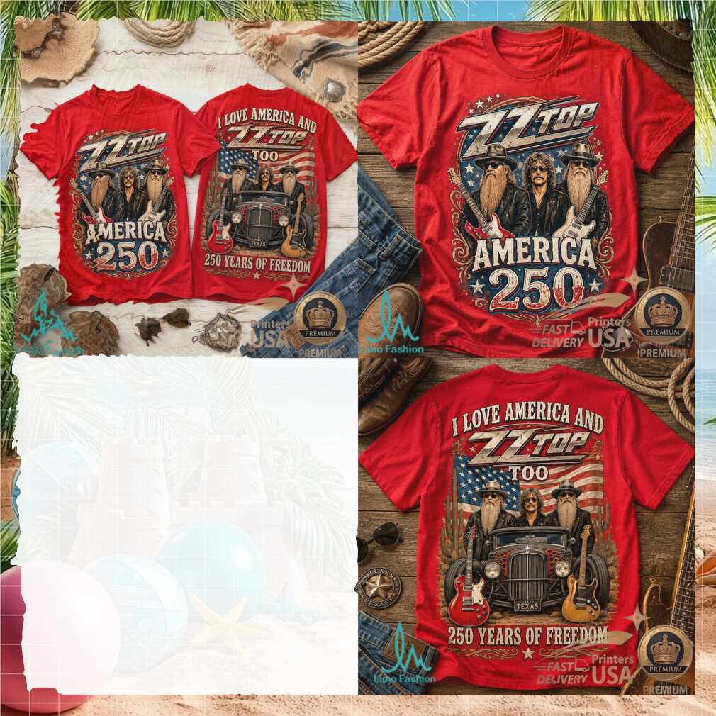ZZ Top America 250 Years of Freedom Patriotic Rock Band Shirt - Limotees LLC
