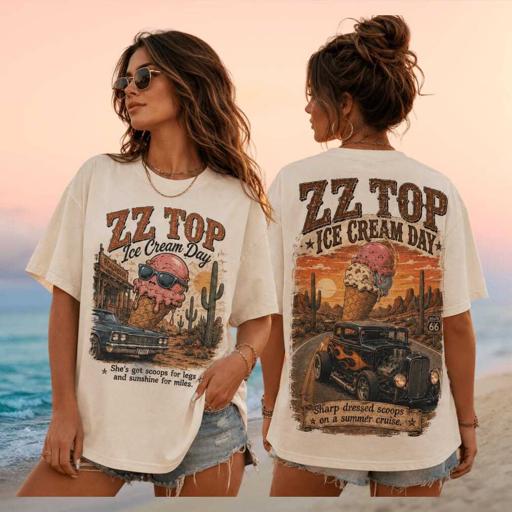 ZZ Top Ice Cream Day 2026 Vintage Summer Men Women Rock Fans Shirt