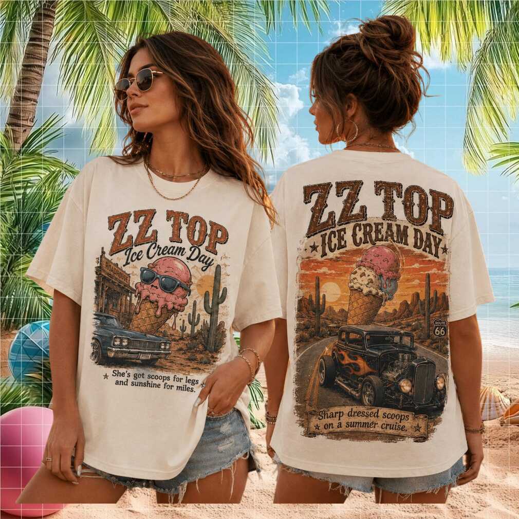 ZZ Top Ice Cream Day 2026 Vintage Summer Men Women Rock Fans Shirt