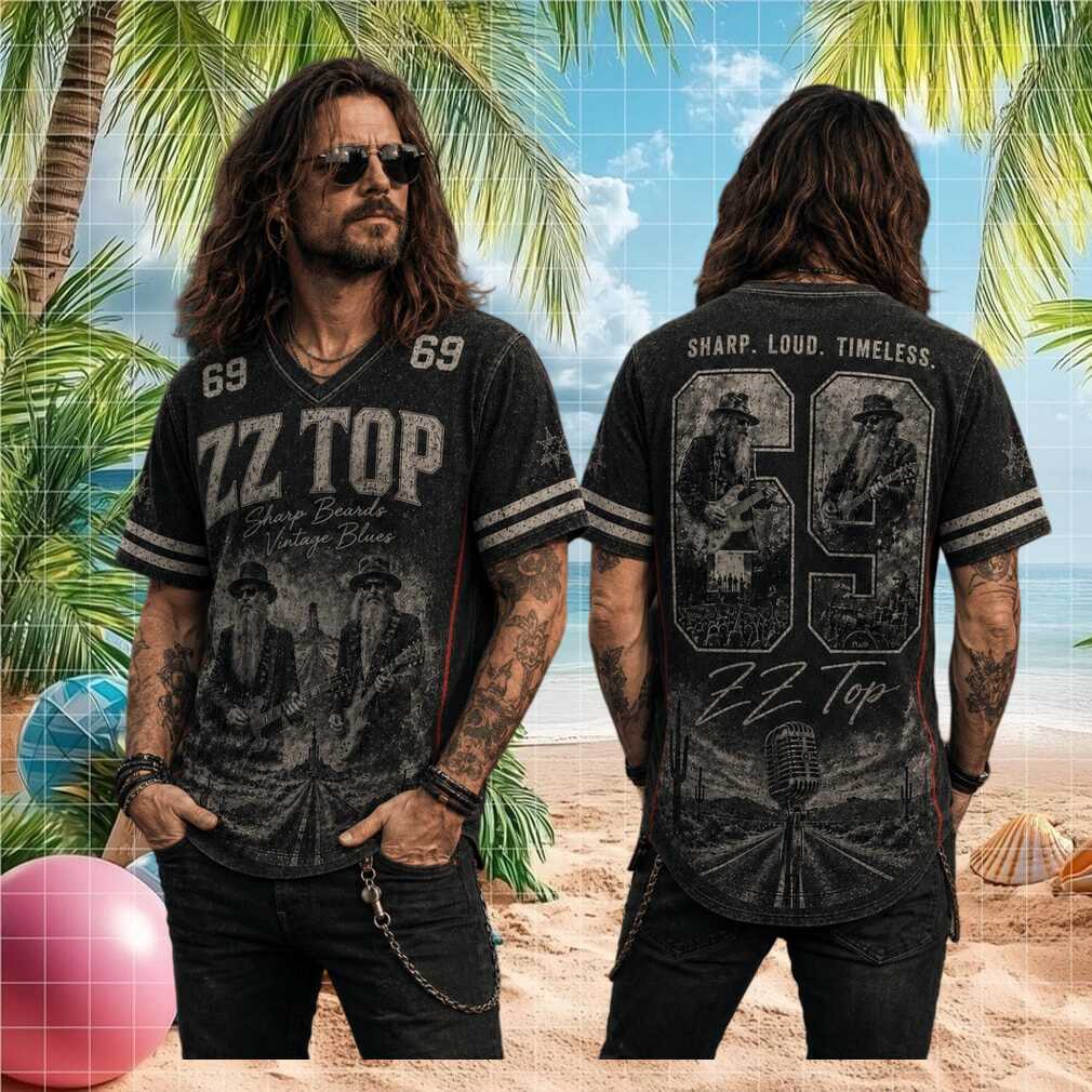 ZZ Top Sharp Beards Vintage Blues Classic Rock Band Music Shirt