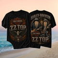 ZZ Top Texas Blues Rock 2018 Tour Harley Vintage Men Fans Shirt