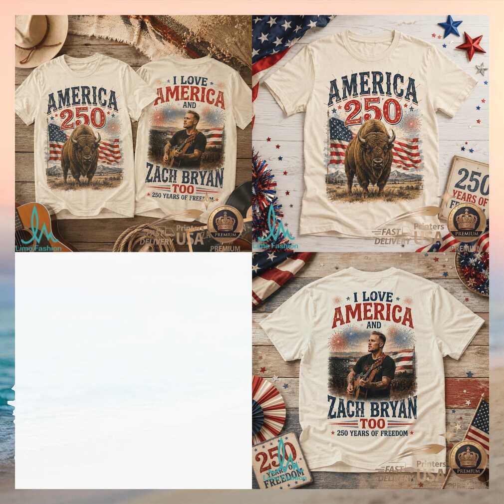 Zach Bryan America 250 Years Of Freedom Patriotic Buffalo Shirt - Limotees LLC