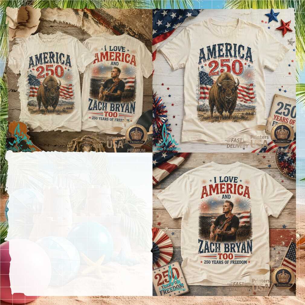 Zach Bryan America 250 Years Of Freedom Patriotic Buffalo Shirt - Limotees LLC
