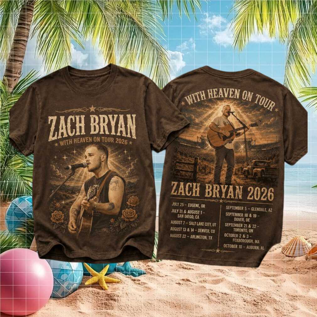 Zach Bryan With Heaven On Tour 2026 Vintage Country Music Fan Men Women Shirt - Limotees LLC