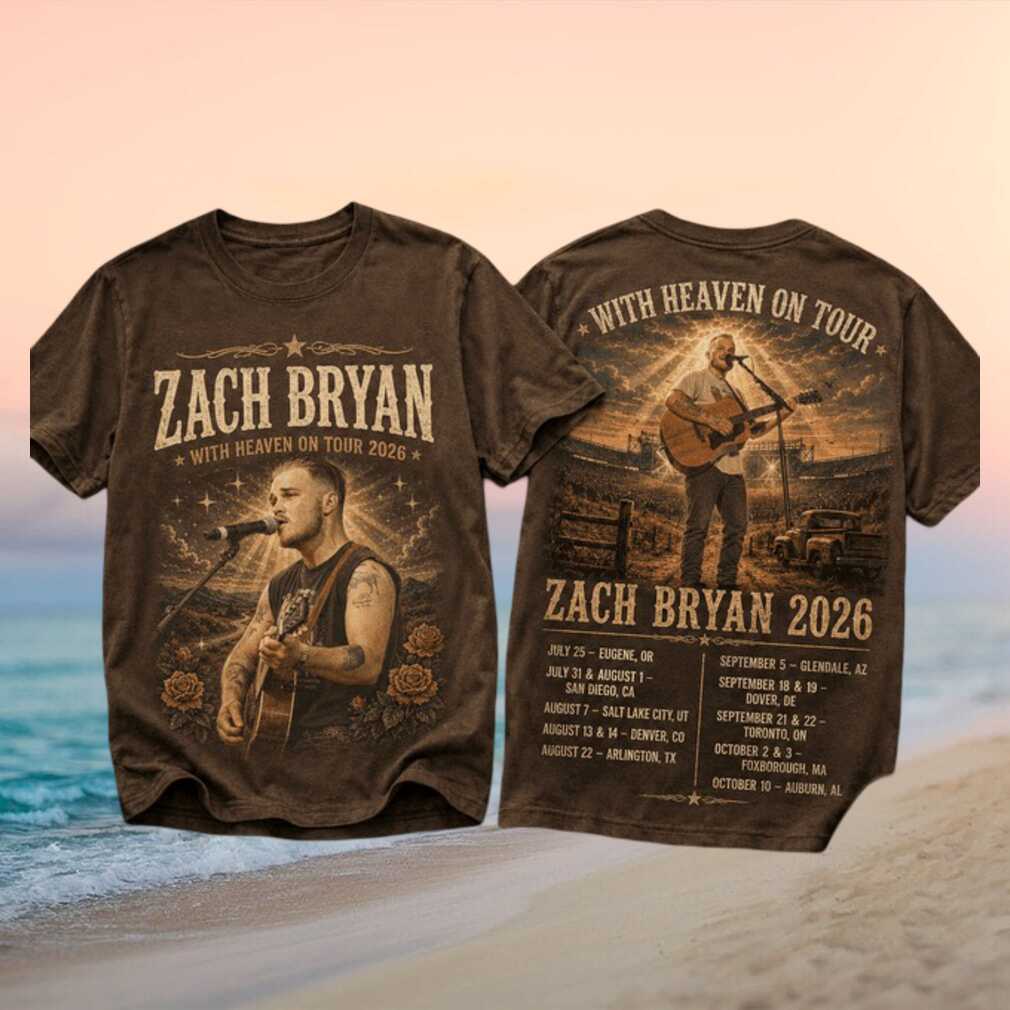 Zach Bryan With Heaven On Tour 2026 Vintage Country Music Fan Men Women Shirt - Limotees LLC