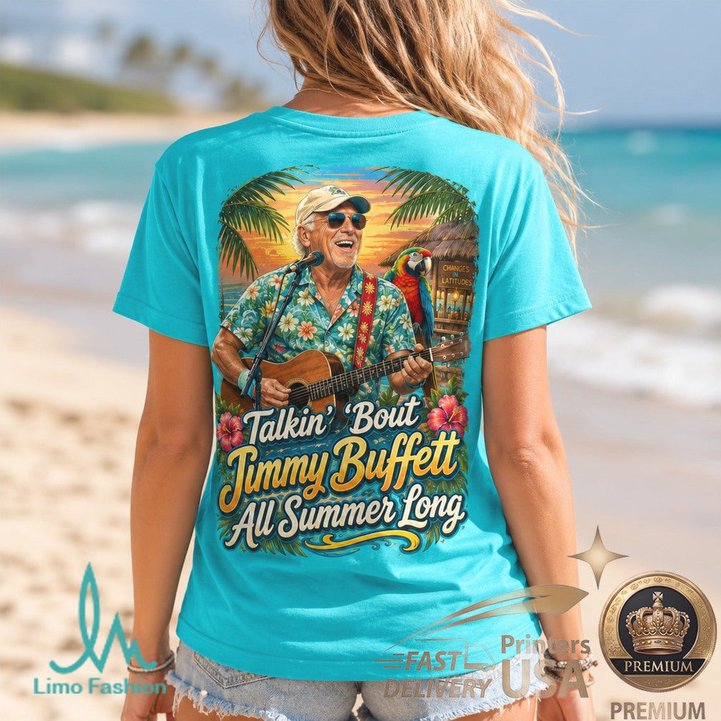 Jimmy Buffett Summer Vibes Tropical Parrot Beach Music Shirt - Limotees LLC