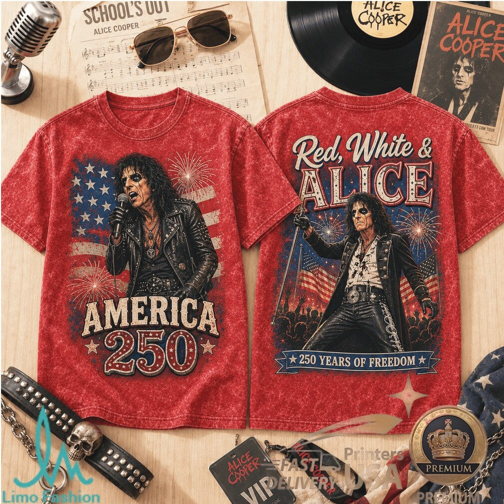 Alice Cooper America 250 Years Of Freedom Rock Concert Shirt - Limotees LLC