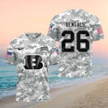 Cincinnati Bengals Camo Salute to Service Football Shirt