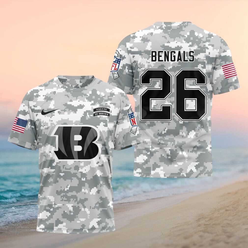 Cincinnati Bengals Camo Salute to Service Football Shirt